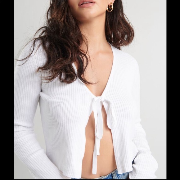 Garage Front Tie Cardigan Size L - Picture 1 of 5